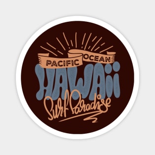 hawaiian paradise surfing aloha shirt Magnet